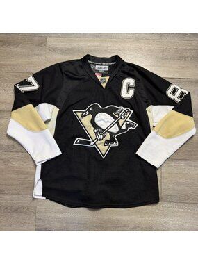 Pittsburgh Penguins Sidney Crosby #87 Reebok NHL Jersey Men’s Size 50
